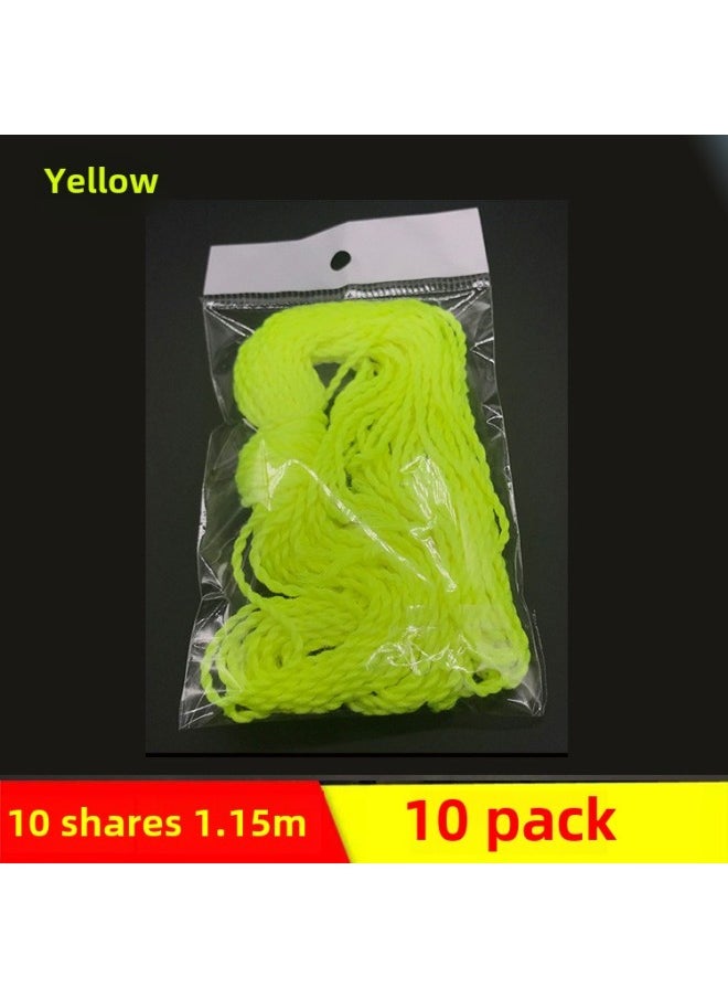 Generic 悠悠球绳子24股彩绳 溜溜球配件 Yoyo球10股比赛绳子20条垒德株-颜色:黄色 10股黄10条115cm  - Image 1