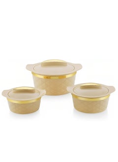 BASURRAH A set of food containers to maintain temperature, made of plastic, consisting of 3 pieces with different capacities (1000 ml, 2000 ml, 2500 ml), to meet various preservation needs.  - Image 5
