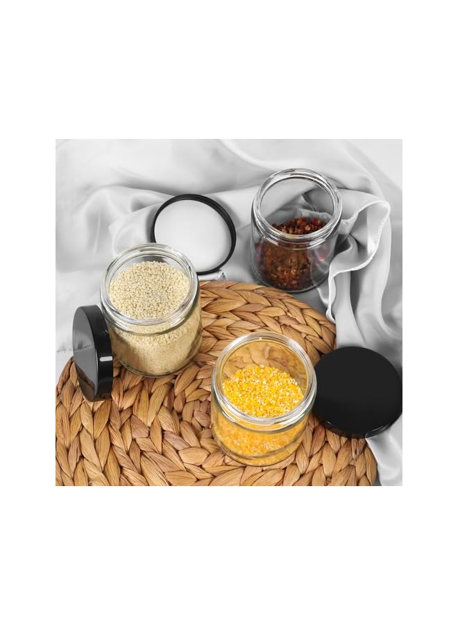 The Bros 12Pack 8oz Glass Jars with Plastic & Metal Lids – Clear Round Empty Jars for Candles, Food Storage, Honey, Candy, DIY Crafts, Airtight Mason Jars for Canning & Kitchen Use - Image 5