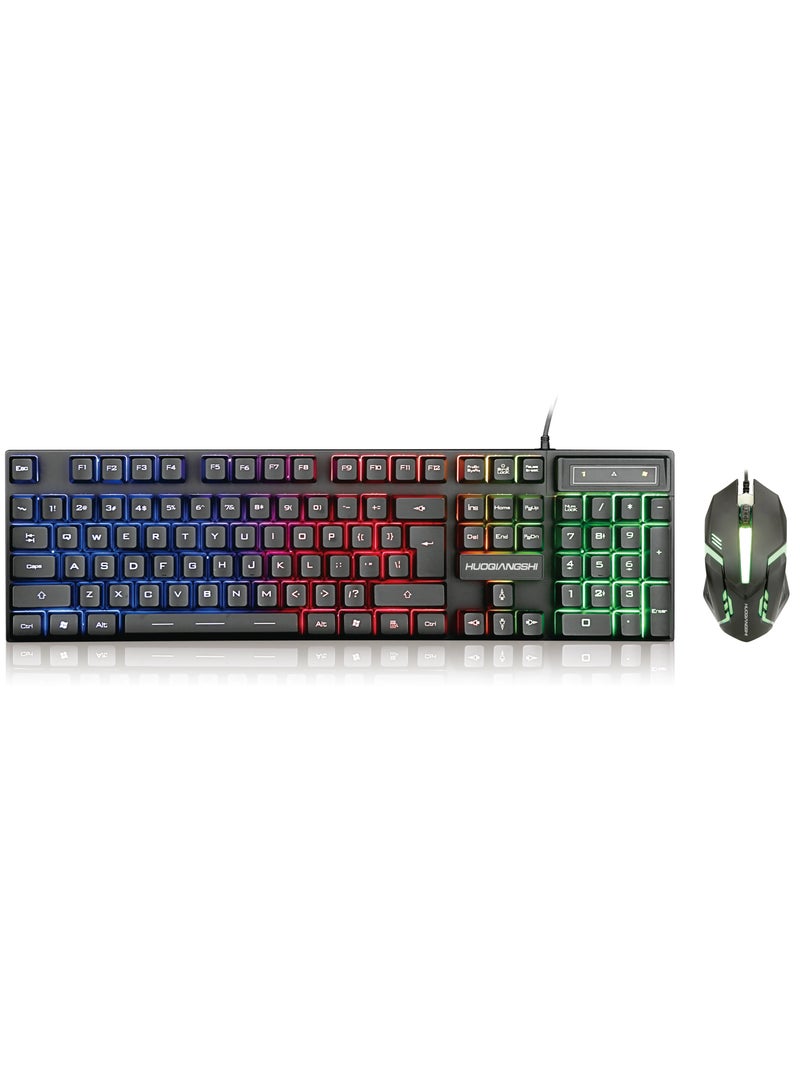 Huoqiangshi G200 4 in 1 Gaming Keyboard Mouse Pad Headphone RGB Light  - Image 3