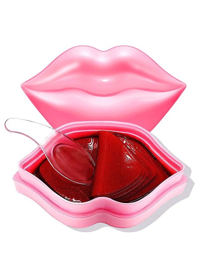 Miniling 20Pcs Moisturizing/Plumping Lip Mask, Restores Moisture Mask for Dry Lips and Lines Overnight Care, Gel Treatment Masks ​ (Pink) - Image 1
