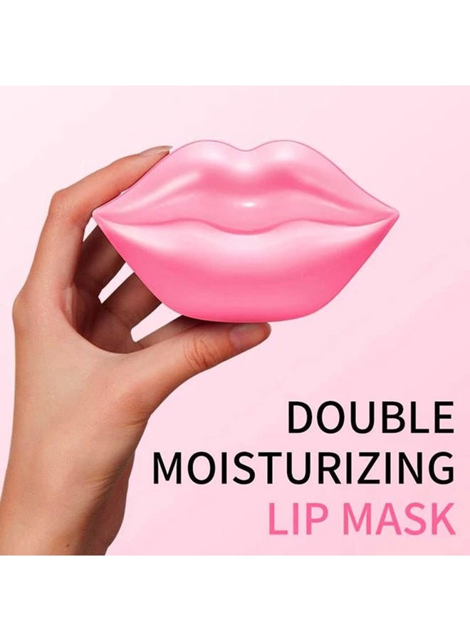 Miniling 20Pcs Moisturizing/Plumping Lip Mask, Restores Moisture Mask for Dry Lips and Lines Overnight Care, Gel Treatment Masks ​ (Pink) - Image 5