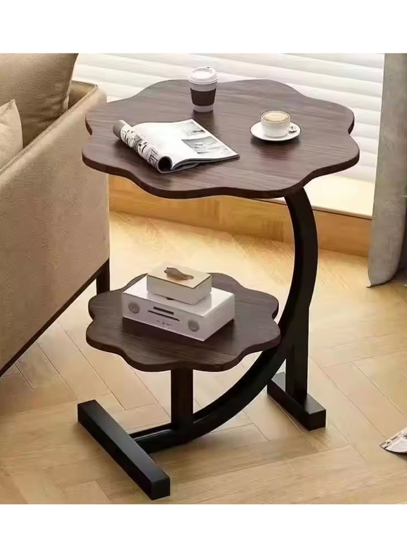 DubaiGallery End Table, Side Table, Oval Table, C-Shaped Couch Table for Living Room, Snack Table for Small Space, Living Room, Bedroom, Marble Top & Metal Frame  - Image 2