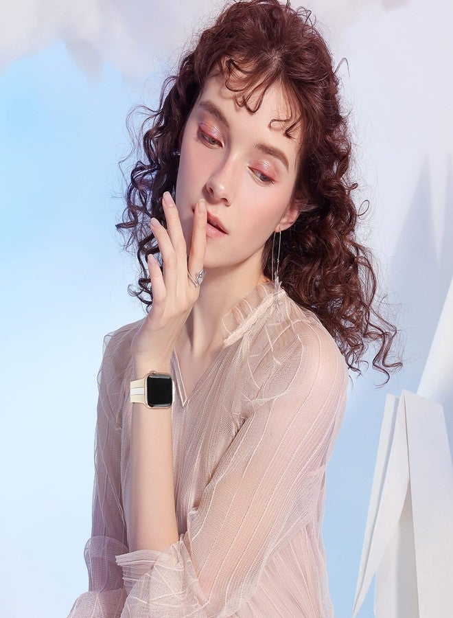 Seizehe Designer Sport Band Compatible with Apple Watch iWatch Bands 38mm 40mm 41mm 42mm 44mm 45mm 49mm Men Women, Soft Silicone Strap Wristbands for Apple Watch Series 9/8/7/6/5/4/3/2/1/SE/Ultra - Image 4