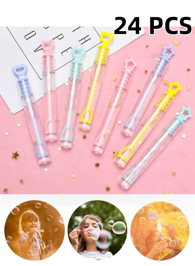 Assorted Mini Bubble Wands - 24 Pieces, Ideal for Kids' Parties, Birthdays, Weddings, Summer Outdoor Fun - Perfect Gift for Girls and Boys - Image 1
