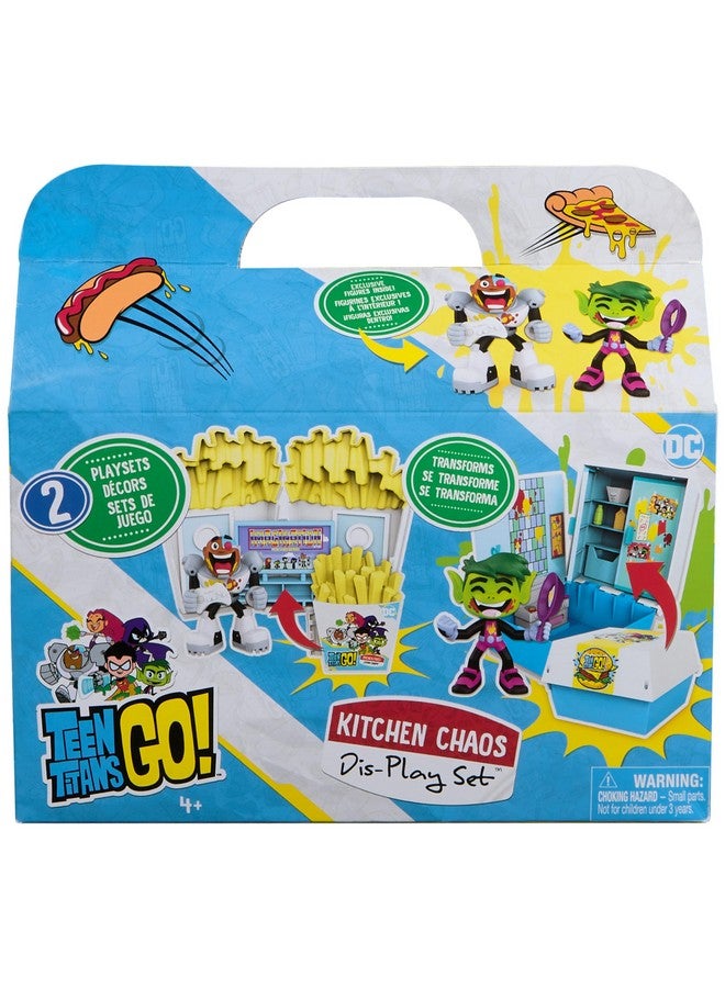 SPIN MASTER مجموعة عرض فوضى المطبخ من سبين ماستر تين تايتنز غو! مع شخصيات بيست بوي وسايبورغ وإكسسوارات، ألعاب مجموعة للأطفال من الأولاد والبنات 4 سنوات وما فوق - Image 2