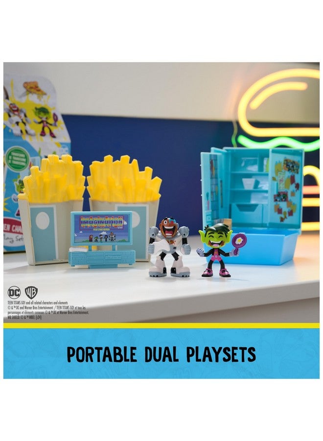 SPIN MASTER مجموعة عرض فوضى المطبخ من سبين ماستر تين تايتنز غو! مع شخصيات بيست بوي وسايبورغ وإكسسوارات، ألعاب مجموعة للأطفال من الأولاد والبنات 4 سنوات وما فوق - Image 3