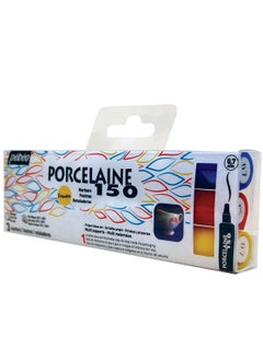 Pebeo Pebeo Porcelaine 150 Marker Set of 3 Primary Colours with 0.7mm Fine Point Nibs  - Image 1