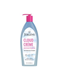 Cloud Creme Breathable Body Lotion, Fast-Absorbing Hydrating Moisturizer, Paraben-Free, With Hyaluronic Complex, Non-Greasy Application, 13 Oz,White