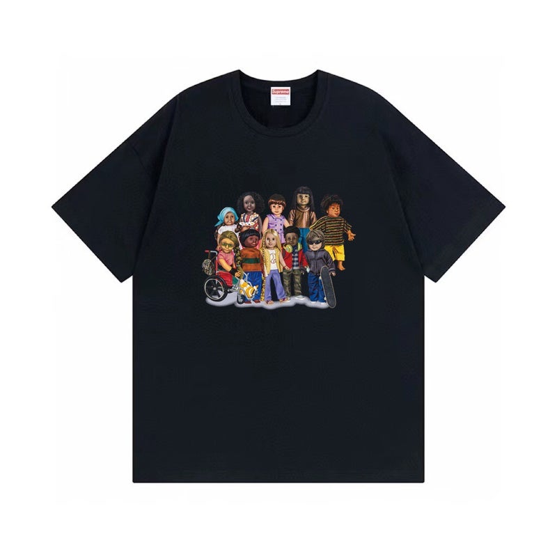 Heavyweight cross-border American fashion Supreme letter print T-shirt BOX round neck short-sleeved men and women loose casual T-shirt for men and women - Image 5