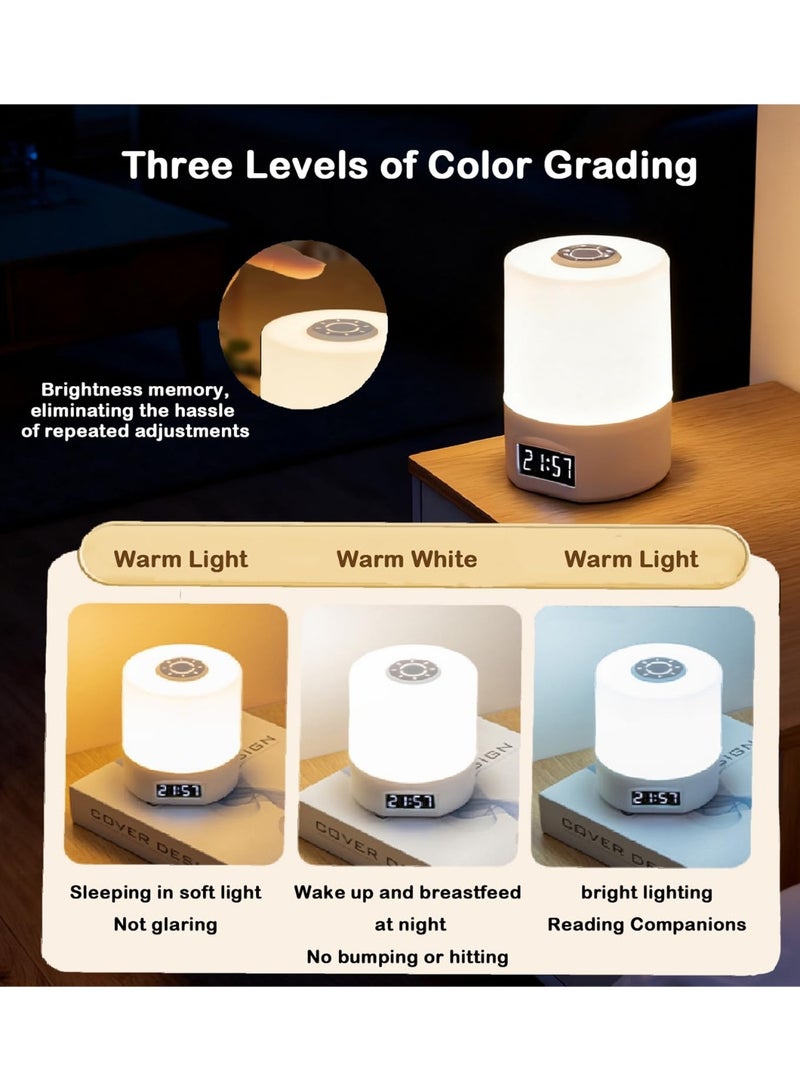 مصباح نوم لغرفة النوم مع جهاز تحكم عن بعد، مصباح ليلي لغرفة نوم الأطفال (بنات وأولاد)، مصباح ليلي يُشحن ببطارية USB، مصباح نوم يعمل باللمس مع مؤقت لغرفة الأطفال، مناسب لإطعام الرضع والتخييم (يعمل باللمس وجهاز تحكم عن بعد) - Image 3