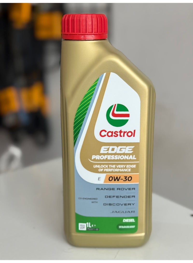 Castrol EDGE Professional E 0W-30 Full Synthetic Engine Oil for Range Rover, Defender, Discovery, Jaguar - 1L - Image 1