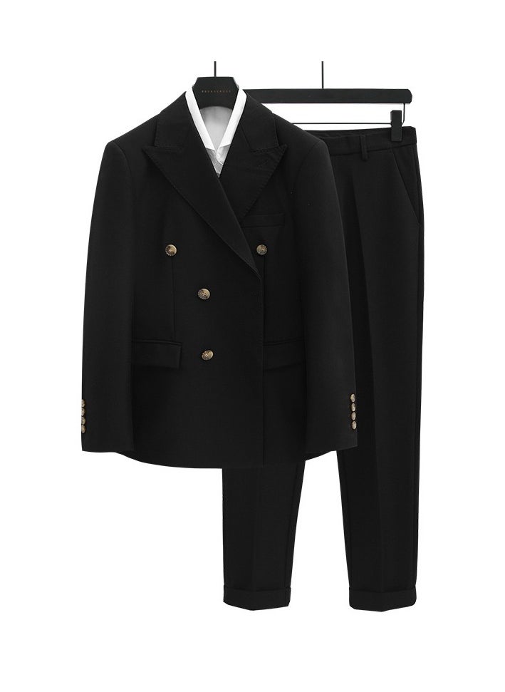 KUYING - New Fashion Double Breasted Suit Set - Image 1