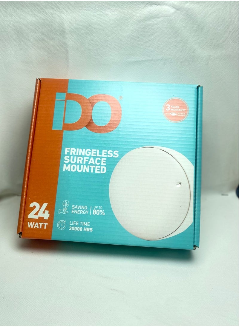IDO Ceiling spotlight, 24 -watt white,IDO. inside and outside the wall, resistant to dust and humidity, suitable for bathrooms, corridors, building entrances, commercial malls and offices  - Image 1