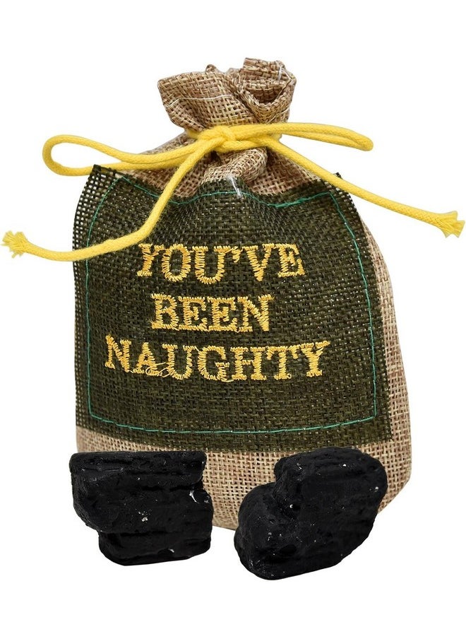 Crenstone Santa'S Naughty List Gift Set: Lump Of Coal In Gift Bag & Naughty List Button  - Image 3
