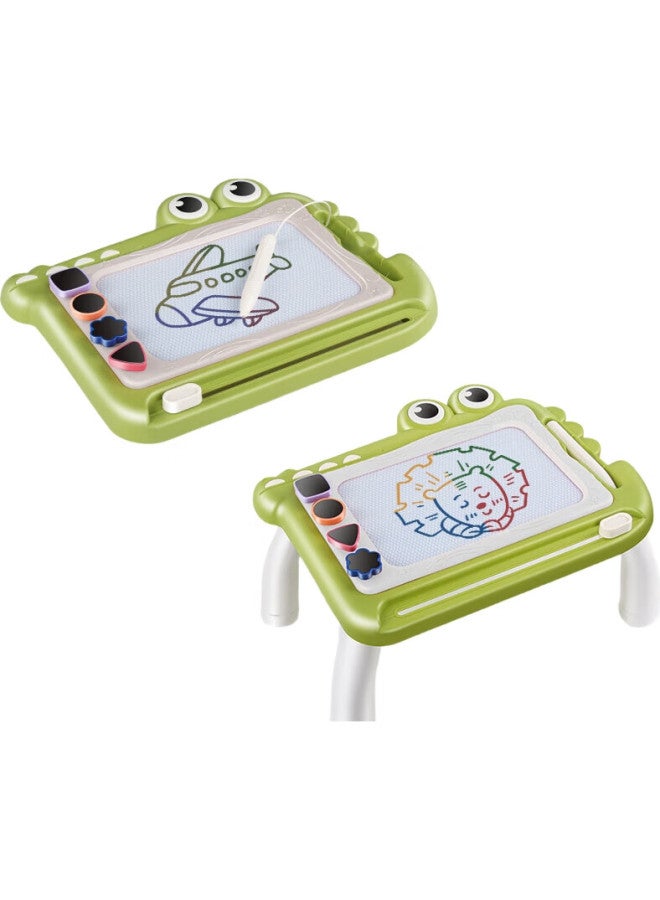 Cookss Children'S Drawing Board, Home Use, Magnetic Writing Board For Toddlers, 1-Year Baby, 2 Doodle, 3 Magnetic Drawing Toy, Drawing Board With Feet - Image 2