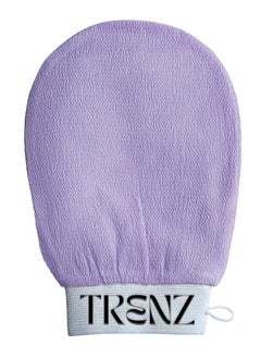 TRENZ Original Korean Loofah for Skin Cleaning and Exfoliation, Silk Bath Glove for Moroccan Bath Purple  - Image 1