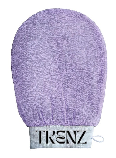 Original Korean Loofah for Skin Cleaning and Exfoliation, Silk Bath Glove for Moroccan Bath Purple