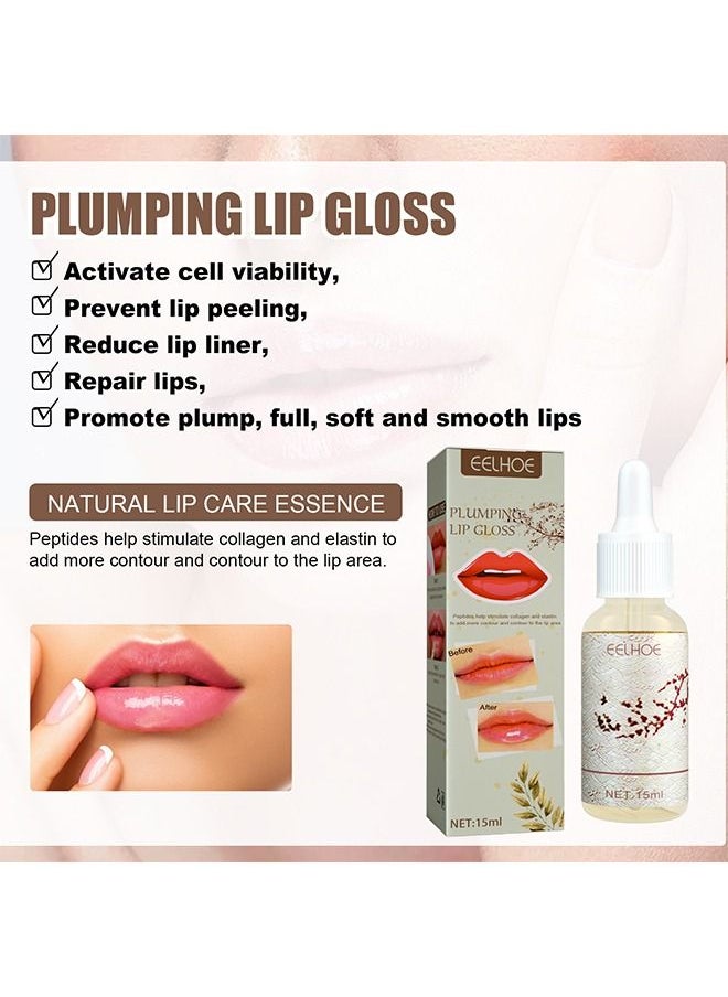EELHOE - Lip Plumper, Natural Lip Plumper, Lip Care, Lip Plumper Gloss, Lip Moisturizing Beautiful, Lips Filler for Dry Lips, Deeply Moisturizing and Reducing Lip Wrinkles - Image 1