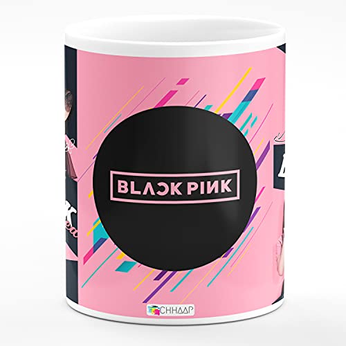 CHHAAP Blackpink Signature Black Pink Mugs Gift for Kids Brother Sister Son Daughter Boys Girls Hd Printed White HD Printed NDS03Microwave Safe White Ceramic Coffee Mug (350 ml) - Image 2