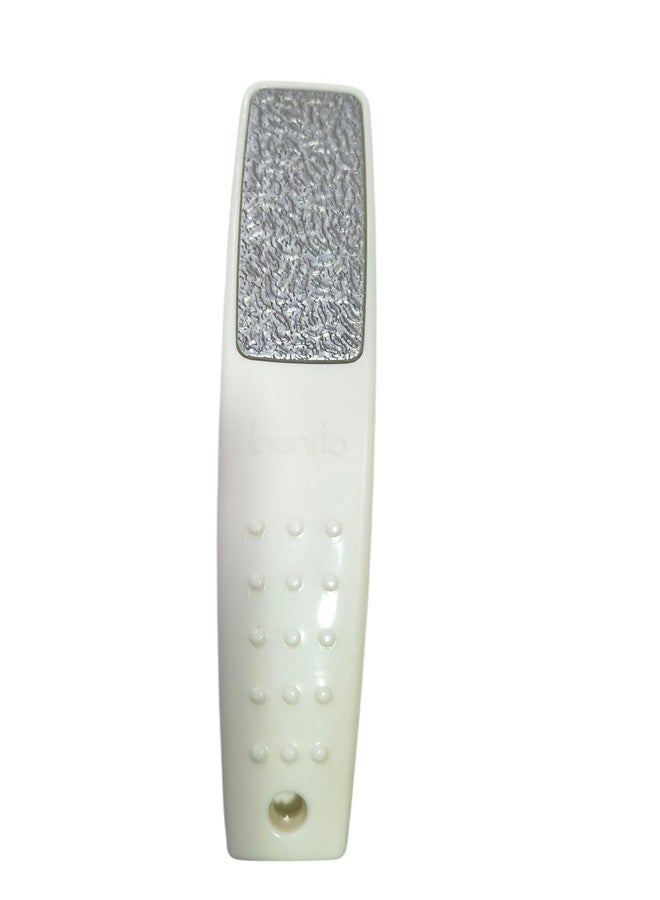 Bonito Professional Double Sided Lazer Plate Foot Scraper,Filer for Hard n Dead Skin Callus Removal, Pedicure Foot Scrubber, Men n Women_White - Image 1