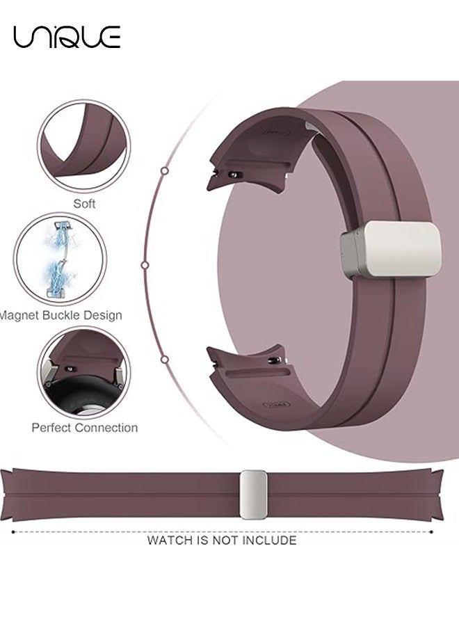 Unique 2 Pack Band Compatible with Samsung  Galaxy Watch 5 Pro 45mm/ Galaxy Watch 5 40mm 44mm/ Watch 4 40mm 44mm/ Watch 4 Classic 42mm 46mm, 20mm, No Gap Silicone Replacement Strap with Colorful Buckle - Image 3