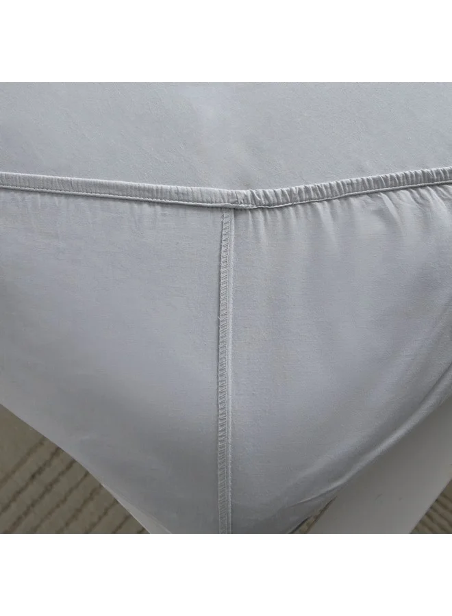 هوم بوكس Essential Cotton Super King Fitted Sheet 200 x 200 x 36 cm