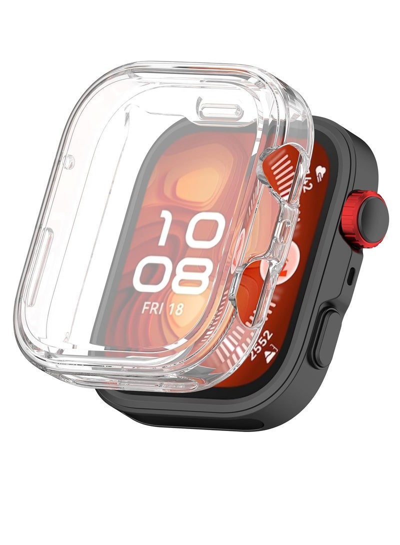 WATCH FIT 4 Case, Smart Watch Full Protection, Full Cover, Shockproof, Clear, Transparent, TPU, Silicone, Shockproof, Drop Prevention,... - Image 1