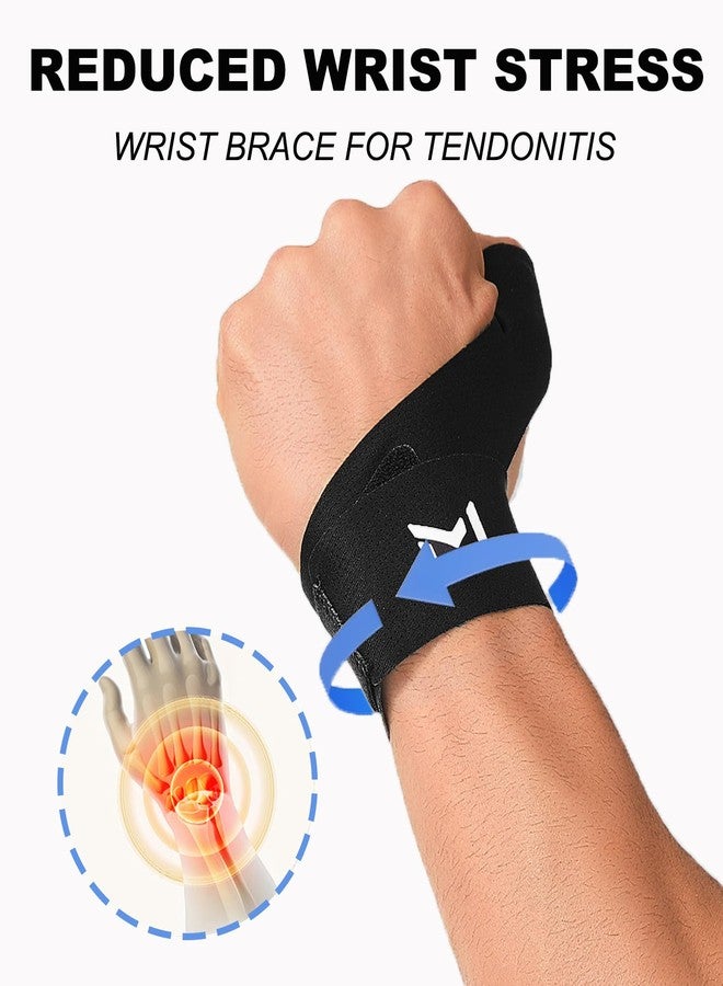 FVVWVV Elastic Thumb and Wrist Support Brace for Mild Carpal Tunnel Tendonitis Arthritis Sprains,Wrist Compression Strap for Sports Work Typing Sleeping - Image 3
