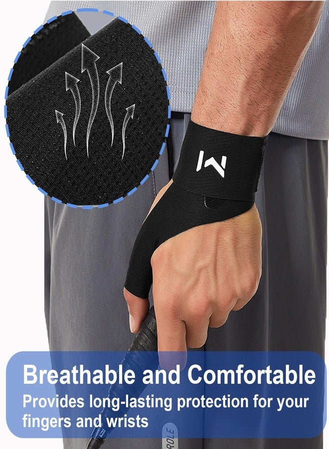 FVVWVV Elastic Thumb and Wrist Support Brace for Mild Carpal Tunnel Tendonitis Arthritis Sprains,Wrist Compression Strap for Sports Work Typing Sleeping - Image 2