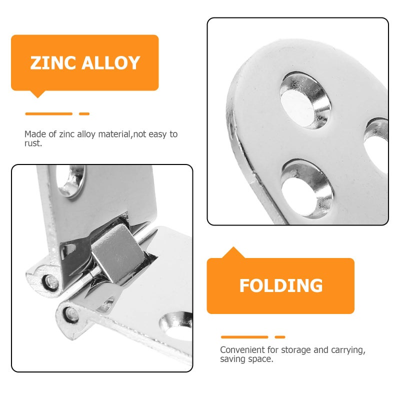 Zinc Alloy Concealed Folding Table Hinges 6PCS for Cabinet Door Hardware Accessories - Image 3