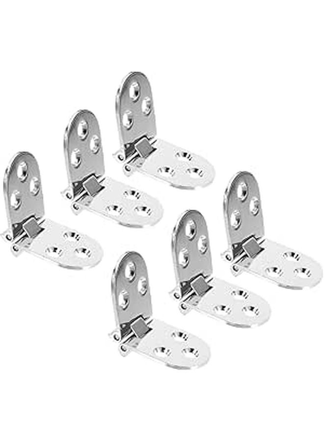 Zinc Alloy Concealed Folding Table Hinges 6PCS for Cabinet Door Hardware Accessories - Image 1