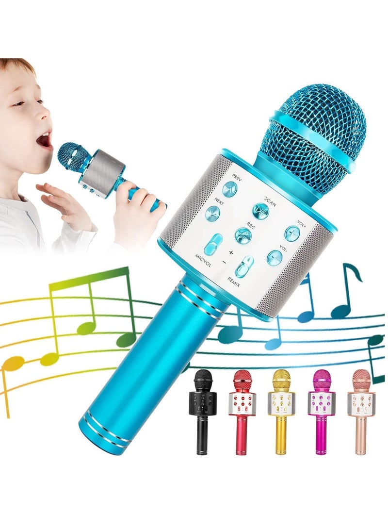 5-In-1 Wireless Bluetooth Karaoke Microphone Recorder, Speakerphone, Handheld Microphone With Adjustable Fm Remix Radio For Kids Teens Girls And Boys (Pink)  - Image 4