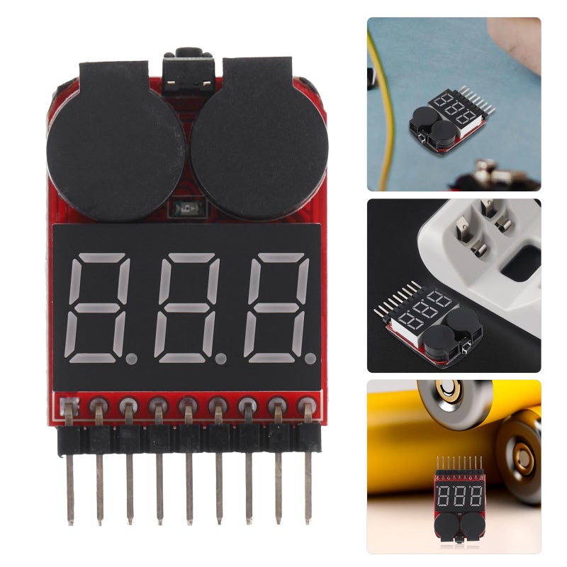 Lipo Battery Voltage Tester with LED Indicator Low Voltage Buzzer Alarm for RC Models - Image 5