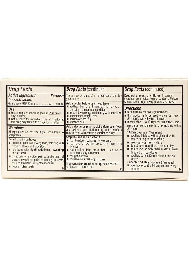Ohm - Ohm Omeprazole Tablets, Delayed-Release Tablets, 20mg Acid Reducer, 42 Tablets - Image 1