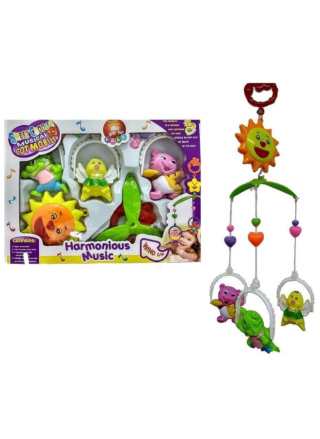 Vibgyor Vibes Vibgyor Vibes; 5 PCS Lovely Colourful Musical Hanging Rattle Toys With Hanging Cartoons For Toddlers/Babies/Infants/Newborns, Multicolor  - Image 1