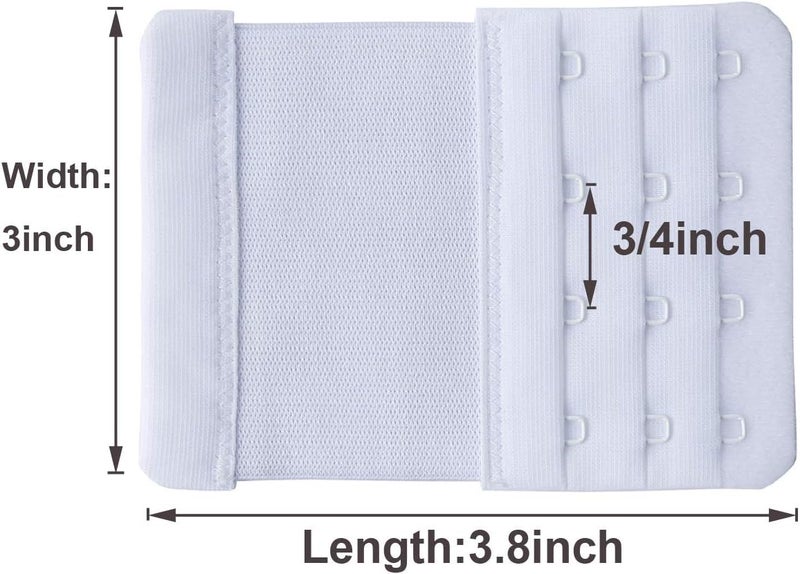 SAMGU Store Women's Bra Extenders 2 Hook / 3 Hook / 4 Hook / 5 Hook / 6 Hook, Soft Stretchy Back Bra Extension Strap - Image 5