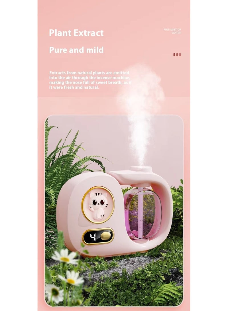 Automatic Digital Aroma Diffuser – 5th Gen Nano Ultrasonic Scent Diffuser for Home, Bedroom, Bathroom, Hotel – No-Leak Design, USB Rechargeable, Silent Operation, Multiple Scent Modes – Lasts Up to 60 Days, No Oil Included (Pink) - Image 3
