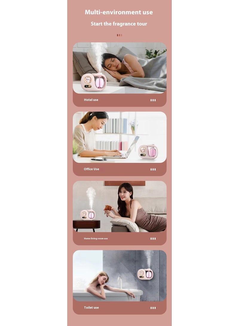 Automatic Digital Aroma Diffuser – 5th Gen Nano Ultrasonic Scent Diffuser for Home, Bedroom, Bathroom, Hotel – No-Leak Design, USB Rechargeable, Silent Operation, Multiple Scent Modes – Lasts Up to 60 Days, No Oil Included (Pink) - Image 4