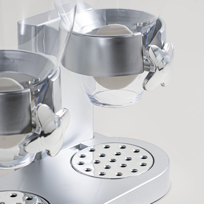 Alberto plastic double cereal dispenser cylinder, silver 3500ml - Image 2