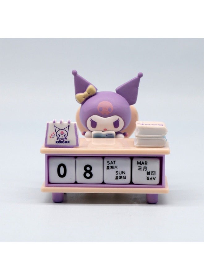 General Desk calendar Kuromi creative cute girl heart office desktop desk calendar decoration decoration model  - Image 1