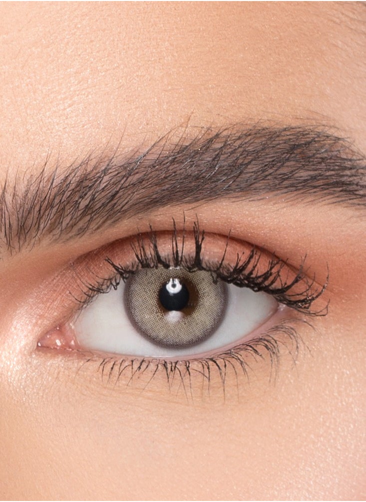 Naturel Natural Brand Contact Lenses - Monthly Lenses - la Gray Color - Pair in Box with Lens Case  - Image 1