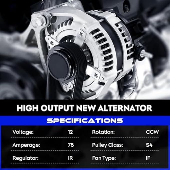 SEHNSUCHT 13649 New Alternator 1.6 1.6L for Honda Civic 1996-2000, for Civic Del Sol 1996-1997, Replaces AMT0091, 31100-P2E-A01, 31100-P2E-A02, 31100-PEJ-004, 113035, A5TA0991, A5TA5491, 400-48125 - Image 4