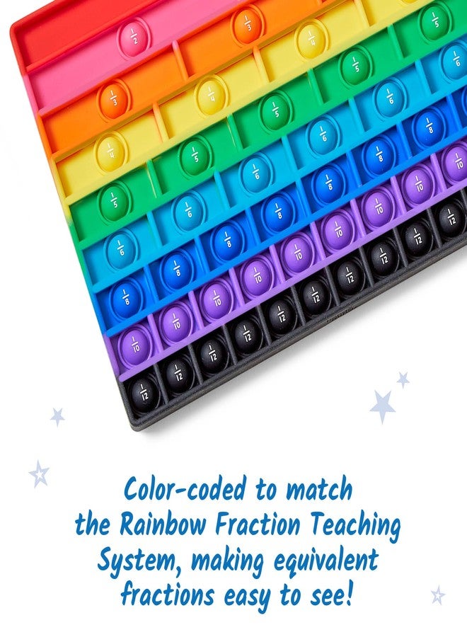 hand2mind hand2mind Rainbow Fraction Sensory Bubble Popper, Push Pop Fidget Toys for Kids, Fraction Manipulatives, Montessori Math Materials, Fine Motor Toys, Calm Down Corner Supplies, Fidgets for Classroom - Image 4