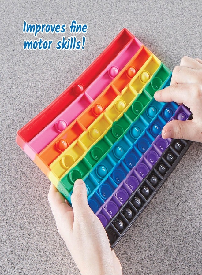 hand2mind hand2mind Rainbow Fraction Sensory Bubble Popper, Push Pop Fidget Toys for Kids, Fraction Manipulatives, Montessori Math Materials, Fine Motor Toys, Calm Down Corner Supplies, Fidgets for Classroom - Image 3
