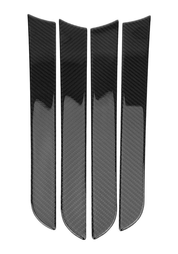 KIMISS 4 Pcs Door Side Carbon Fiber Decorative Cover Trim Stickers for Audi A4 B8 (2007-2016) - Image 1