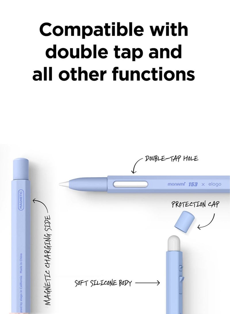 Elago Monami for Apple Pencil 2nd Generation Pencil Case Cover Sleeve, Classic Design, Compatible with Magnetic Charging and Double Tap - Viola - Image 2