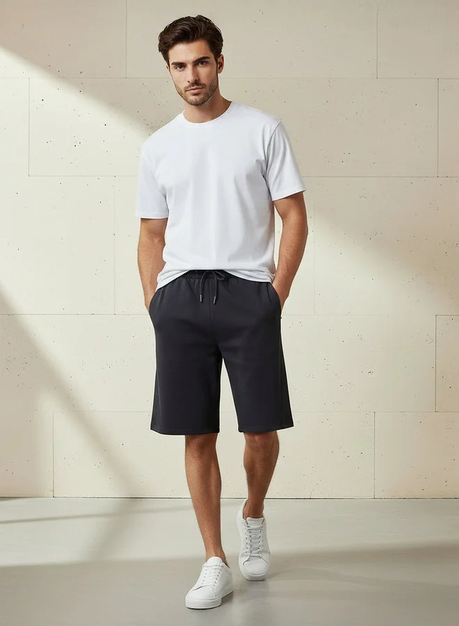 Active Men Performance Non-Stretch Panelled Shorts