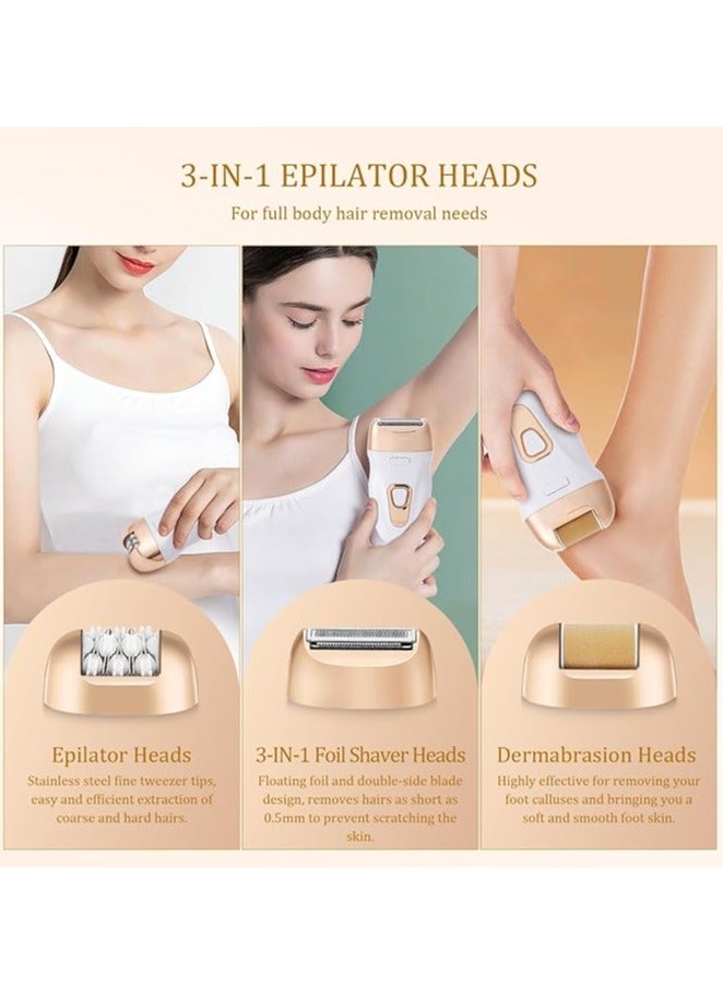 general Epilator Remover, Female Epilator Remover, 3 in 1 Epilator Remover, Female Epilator Remover, Leg Arm Hair Epilator 2 Speeds and 30 Tweezers, Rechargeable, Cordless Epilator Remover - Image 4