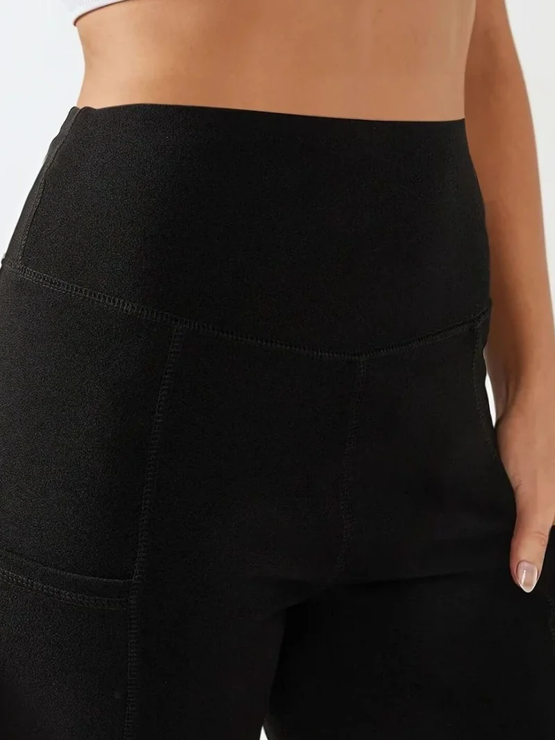 HICCUP High Waist Wide Leg Crepe Pants